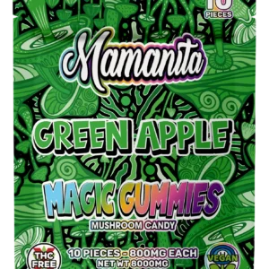 MAMANITA GREEN APPLE MAGIC GUMMIES MUSHROOM CANDY 8000MG