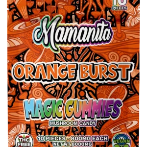 MAMANITA ORANGE BURST MAGIC GUMMIES MUSHROOM CANDY 8000MG