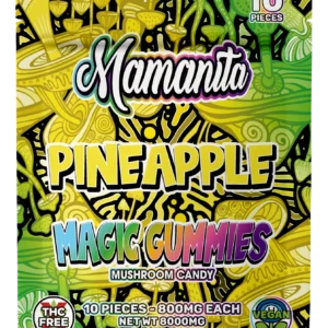 MAMANITA PINEAPPLE MAGIC GUMMIES MUSHROOM CANDY 8000MG