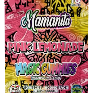 MAMANITA PINK LEMONADE MAGIC GUMMIES MUSHROOM CANDY 8000MG